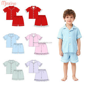 <strong>Kids</strong> Clothing Sets Custom Design Children Short Sleeve Baby Sleepwear Pajamas Summer Toddler Boys 100% Cotton <strong>Clothes</strong> - Product Image 1