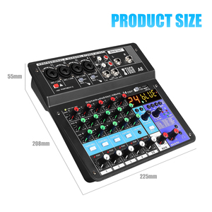 Xtuga haute qualit&eacute; 48v alimentation fant&ocirc;me console de mixage Professionnel 6 canaux mini usb num&eacute;rique carte <strong>son</strong> dj m&eacute;langeur - Product Image 4