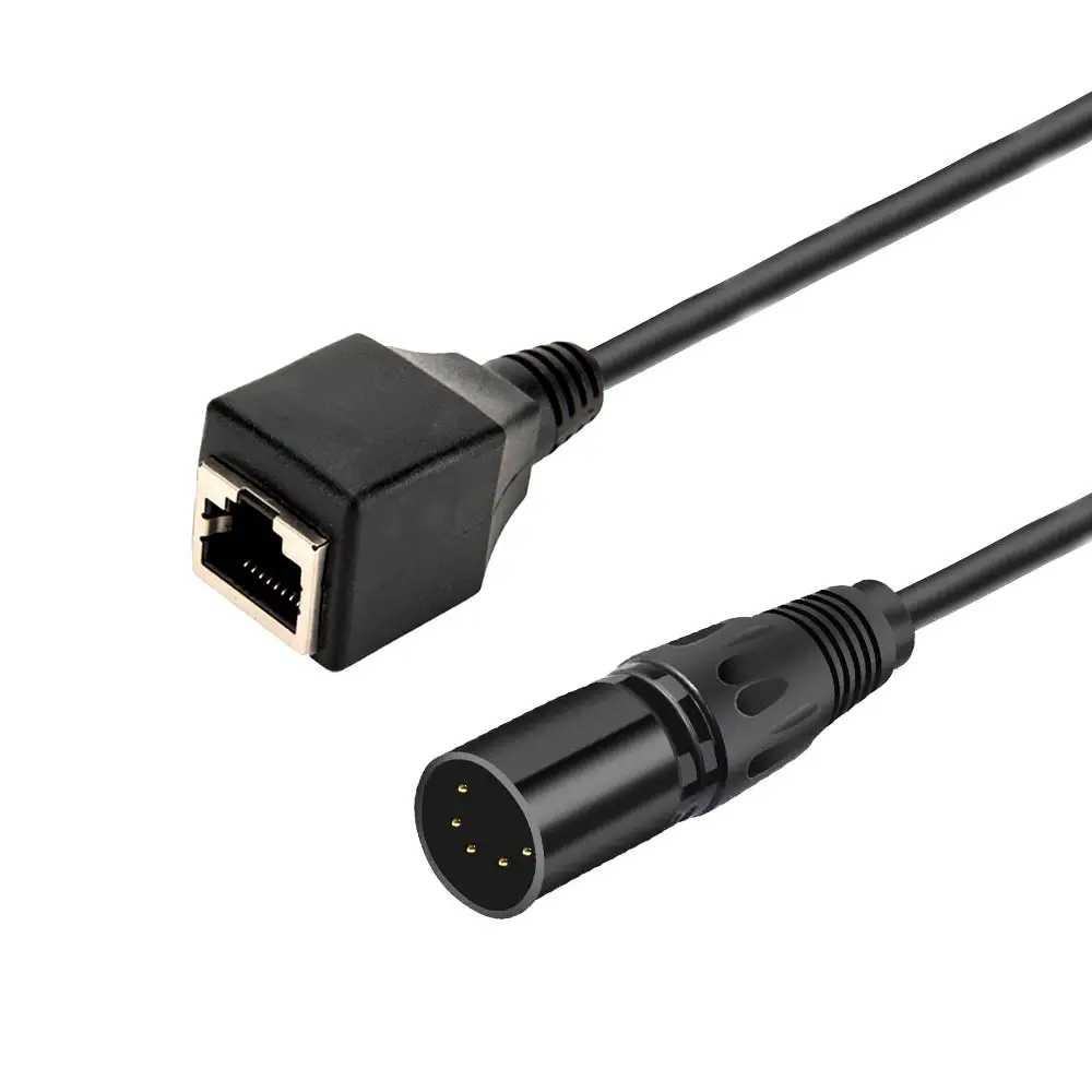 Xlr 5 Pin için Ethernet adaptörü Xlr Rj45 dişi dönüştürmek kablosu Dmx işık kontrolörü mikser denge ses adaptörü