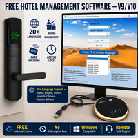 Cerradura de Puerta Digital con Tarjeta RFID, Aleación de Aluminio, Sistema de Cerradura Inteligente Electrónica sin Llave para Hotel, con Software