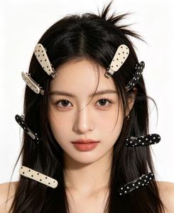 Épingle à cheveux pour chien en résine faite à la main, style coréen, motif vague et nœud, accessoires pour franges - Product Image 5