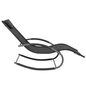 Fauteuil à bascule de relaxation en aluminium pliable pour adultes, style décontracté, pour balcon et salon, mobilier de maison, vente en gros - Product Image 2