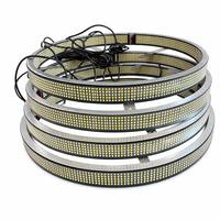 Kit de 4 Luces LED de 10 Filas para Ruedas, Anillos de Luz para Camioneta, SUV, ATV, UTV, Decoración Exterior Todoterreno y Personalización de Vehículos