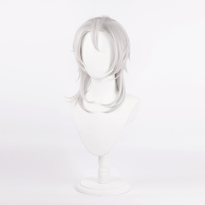 Ainizi Parrucca Naturale Liscia 60cm Grigio Argento per <span class=keywords><strong>Cosplay</strong></span> di Uzui Tengen da Demon Slayer per Uomo - Product Image 3