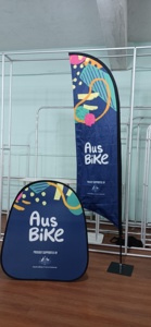 ป้ายธงขนนกสำหรับธุรกิจแบบสองด้านหยดน้ำตาสำหรับโฆษณากลางแจ้งออกแบบได้ตามต้องการ - Product Image 2