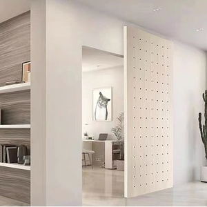 Porte Fantôme en Bois Massif Vintage Rail <span class=keywords><strong>Invisible</strong></span> Glissière Dissimulée Design Style Moderne Imperméable pour l'Application de la Chambre Intérieure - Product Image 4