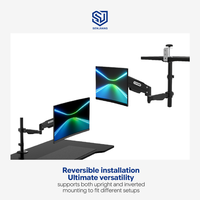 Support de bureau pour moniteur unique avec bras inclinable et rotatif, personnalisable avec logo, pour écrans de 13 à 32 pouces, bras de moniteur réglable avec ressort à gaz