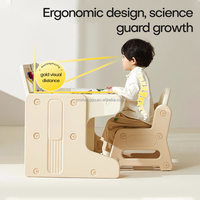 VSUCH Bureau d'étude réglable et rétractable en plastique pour bébé, ensemble table et chaise nordique pour enfants, idéal pour chambre d'enfant