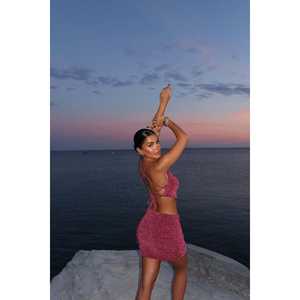 Ensemble Nessa pailleté rose pour femme - Product Image 1