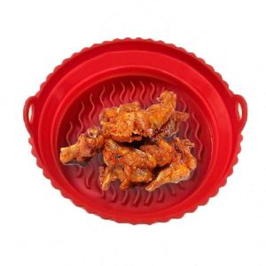 Reutilizables, Aptos para Alimentos, Accesorios para Horno y Freidora de Aire, Revestimientos, Cesta, Bandeja para Hornear, Olla Plegable de Silicona para Freidora de Aire - Product Image 2