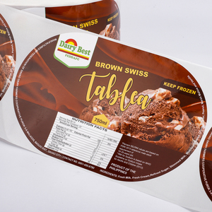 Étiquettes personnalisées pour aliments surgelés, résistantes à l'eau, en BOPP, autocollantes, en rouleau, pour contenants de chocolat, de crème glacée, emballages de congélation - Product Image 4