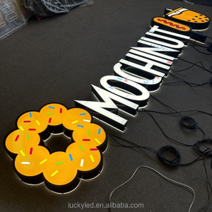 Letrero LED iluminado 3D para exterior con logotipo publicitario <span class=keywords><strong>de</strong></span> letra <span class=keywords><strong>de</strong></span> canal con iluminación frontal y retroiluminada para negocios comerciales personalizados - Product Image 5