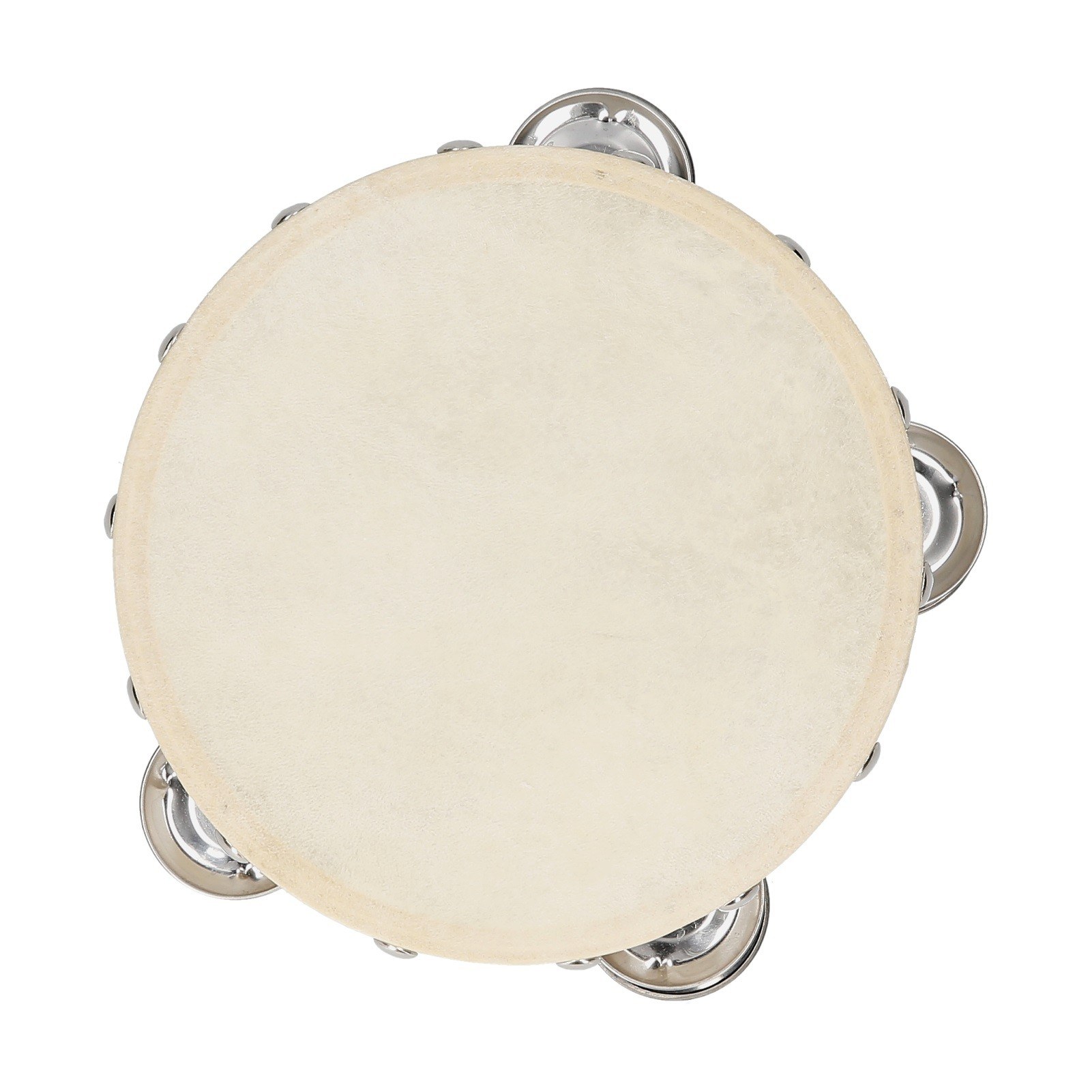 6 inch tay Tambourine với kim loại hàng duy nhất jingles da cừu trống da bằng gỗ Tambourines giải trí âm nhạc timbrel