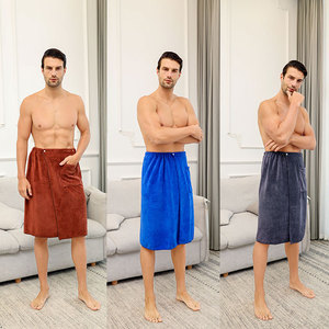 Jupe de bain en microfibre pour homme 30x140cm, séchage rapide, bleu - Product Image 3
