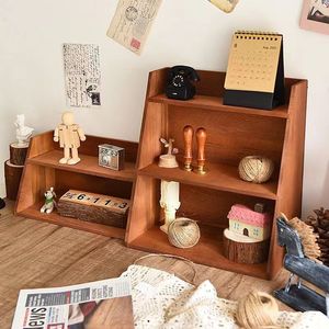 Organizador de Escritorio de Madera de Doble Capa, Forma Rectangular, Gran Capacidad, Tipo Vertical - Product Image 2