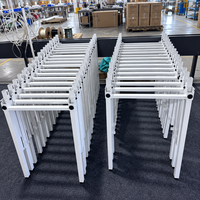 Table de formation pliable avec cadre en acier résistant à la rouille de 25 mm, bureau d'ordinateur modulaire empilable pour le bureau et l'école