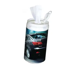 Ucuz yıkama araba Dashboard İç bakım oto araba tek kullanımlık bireysel sarılmış temiz ıslak mendil pencere