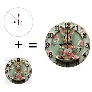 Round Wooden Wall <b>Clock</b> 25x25cm <b>Silent</b> Non Ticking Easy Read Home Decor <b>Clock</b> - Product Image 6