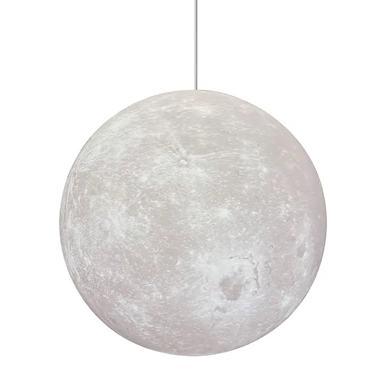 Xuguang High Quality Nordic modern decorative planet pendant lighting acrylic ball moon lights LED 3D printing moon lamp