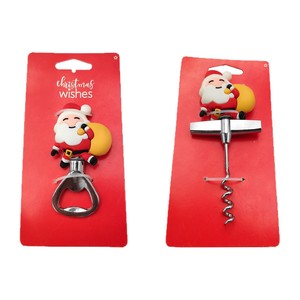 Santa Claus Bottle Opener Series Multifunctional Portable Wine Beer Bottle Opener With Card Attached - Product Image 2