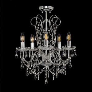 Lampada da soffitto Vintage lampadario di cristallo lampada a sospensione in metallo cromato nuova illuminazione E14/E12 risparmio energetico moderno 940510000 - Product Image 2