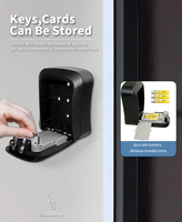 Boîte à clés intelligente murale TTLock APP, coffre-fort étanche pour clés, boîte de rangement de mot de passe pour villa et maison de location