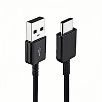 Grosir untuk Samsung Galaxy S10 3A kabel Data pengisian cepat micro-usb ke jaket PVC Tipe C kabel ponsel kepang