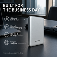 Batterie externe magnétique sans fil 10000mAh 30W PD 15W Charge rapide Aimant N52 Ultra Mince Portable CE FCC RoHS