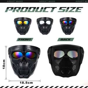 หมวกกันน็อคสำหรับมอเตอร์ไซค์วิบาก ATV พร้อมแว่นตาแบบเต็มหน้า สำหรับเพ้นท์บอล หน้ากากกีฬากลางแจ้ง สกี ฮาโลวีน คอสเพลย์ เกมเอาชีวิตรอด CS - Product Image 2