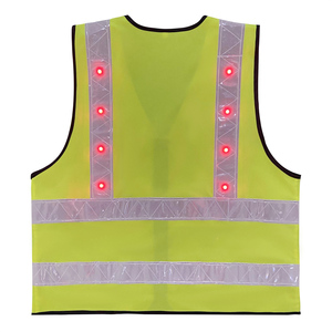 Gilet de sécurité réfléchissant à <span class=keywords><strong>LED</strong></span>, classe 2 ANSI, imperméable, avec logo personnalisé pour le cyclisme, la course à pied, les activités nocturnes en plein air - Product Image 2