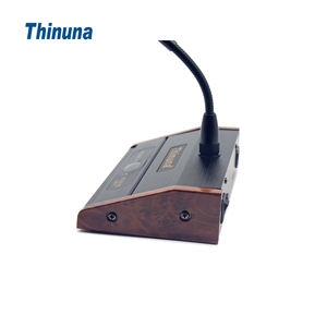 Micro de bureau GM-02 Thinuna Microphone professionnel à col de cygne avec invite d'<span class=keywords><strong>intro</strong></span>/d'<span class=keywords><strong>outro</strong></span> à 4 tons et double alimentation à lumière halo rouge - Product Image 4