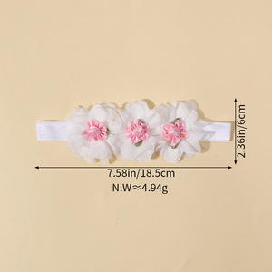 Bande de <span class=keywords><strong>cheveux</strong></span> de fleur de mousseline de soie de bébé de mode européenne colorée nouveaux accessoires de <span class=keywords><strong>cheveux</strong></span> <span class=keywords><strong>pour</strong></span> enfants bande de <span class=keywords><strong>cheveux</strong></span> fine élastique <span class=keywords><strong>pour</strong></span> des bébés - Product Image 4