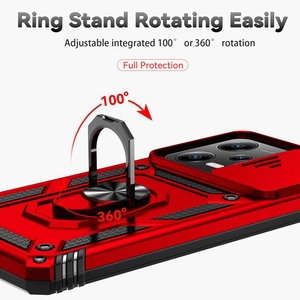 เคสแม่เหล็กติดในรถยนต์แบบมีห่วงสำหรับ <span class=keywords><strong>Xiaomi</strong></span> 14T PRO 5g 13 12 Pro 12X redmi Note 14 12 Pro ปกป้องเลนส์กล้องสไลด์ <span class=keywords><strong>A1</strong></span> - Product Image 4