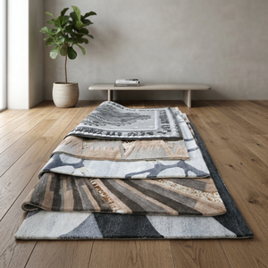 Visesa GRC Luxury Custom <b>Hand</b> <b>Tufted</b> Modern Square Natural Viscose Leather Anti-Slip 20mm Thick Medium Pile Latex Area <b>Rugs</b> - Product Image 3