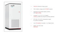 Système de Stockage d'Énergie (ESS) FOX LiFePO4 Gmax&Tmax 100kW 215kWh Hybride Réseau Commercial Refroidissement Liquide Tout-en-un Armoire Extérieure Prête à l'Expédition