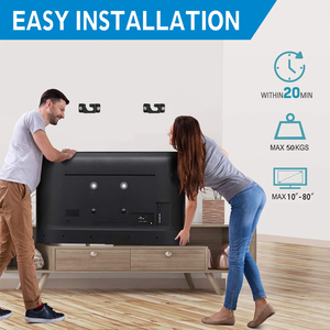 Cheap Small Metal Fixed <strong>Wall</strong> <strong>Mounted</strong> <strong>TV</strong> Stand Drilled <strong>Screw</strong> <strong>Mount</strong> <strong>TV</strong> Bracket Max VESA Screen Size 800x600 Universal Accessories - Product Image 2