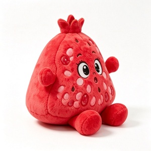 Peluche grenade personnalisée, peluche fruit, peluche garnie en forme de grenade, peluche fruit mignonne, peluche grenade rouge - Product Image 2