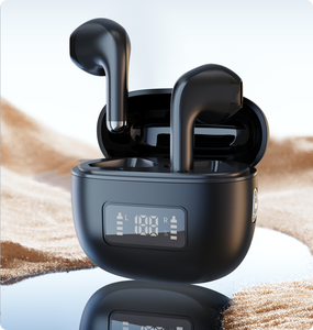 Đen Đúng Không Dây Earbuds Với Thông Minh LED Hiển Thị Sạc Trường Hợp Bt5.<span class=keywords><strong>4</strong></span> Trong Tai TWS Stereo Tai Nghe Không Tiếng Ồn Hủy Bỏ - Product Image 1