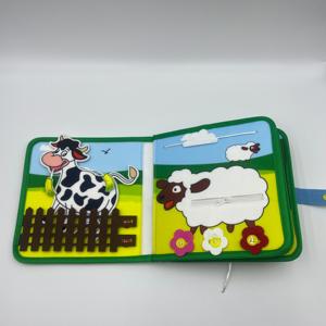 Tốt nhất bán Montessori Đồ chơi giáo dục cảm thấy trang trại cuốn sách bận rộn cho Toddler giáo dục sớm nhà máy giá - Product Image 3