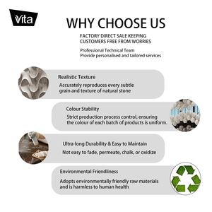 Trang trí tường bằng đá mài nhân tạo hiện đại, thiết kế tùy chỉnh, cao cấp, sang trọng, làm nền cho biệt thự, khách sạn, nhà ở, thương mại - Product Image 3