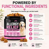 Complément alimentaire pour animaux de compagnie en gros : Friandises à mâcher molles pour chiens contre les allergies, avec colostrum et quercétine pour le soutien des sensibilités saisonnières (OEM)