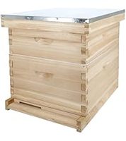 Promotion : Ruche Langstroth complète en bois, 10 cadres, 2/3 couches, avec revêtement en cire