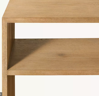 Console moderne minimaliste RH en bois massif, style nordique, chêne, pour salon, villa, entrée, couloir, avec étagère de rangement ouverte, pour la maison