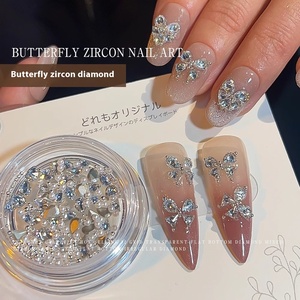 Accessoires de décoration d'ongles en strass 3D en forme de papillon, breloques et amulettes pour ongles Haoshi, fournitures pour ongles en gros - Product Image 3