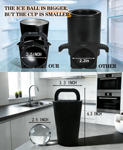 Nouveautés 2026 Vente en gros Moule à glaçons en silicone personnalisé 64 mm Sphère <span class=keywords><strong>Bac</strong></span> à glaçons manuel OEM/ODM - Product Image 6