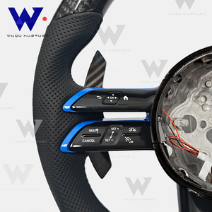 <span class=keywords><strong>Volant</strong></span> en cuir perforé en fibre de carbone bleu, adapté aux Mercedes-Benz W464/W167/W223 <span class=keywords><strong>AMG</strong></span>, avec <span class=keywords><strong>logo</strong></span> central - Product Image 6