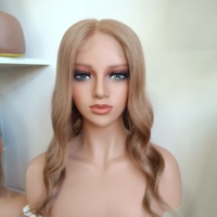 Perruque en cheveux humains 100% naturels, avec closure en dentelle suisse HD transparente 5x5, sans colle, bonnet moyen, ondulations naturelles, brun clair, vente en gros usine