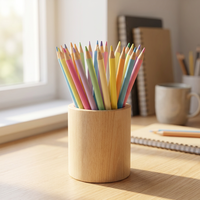 Crayons de couleur en bois Jumbo de 7 pouces, lot de 12 couleurs, emballage personnalisé avec logo, certifiés ISO EN71 ASTM, fournitures scolaires pour le dessin et l'art