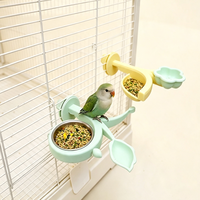 Pflanzenförmiger, umweltfreundlicher, leichter, multifunktionaler Papageienständer, Vogelfutter- und Ruheplatz, Spielzeug für Wellensittiche, Nymphensittiche, Lovebirds