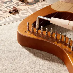 Madeira sólida design exclusivo lyre harp 21 cordas, instrumento musical portátil de harp